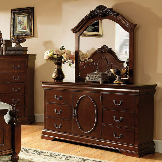 Velda II Brown Cherry Dresser - ATL FURNITURE