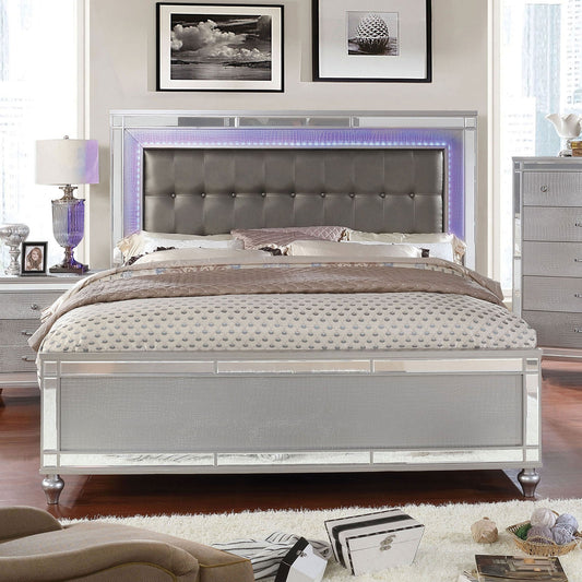 Brachium Silver E.King Bed - ATL FURNITURE