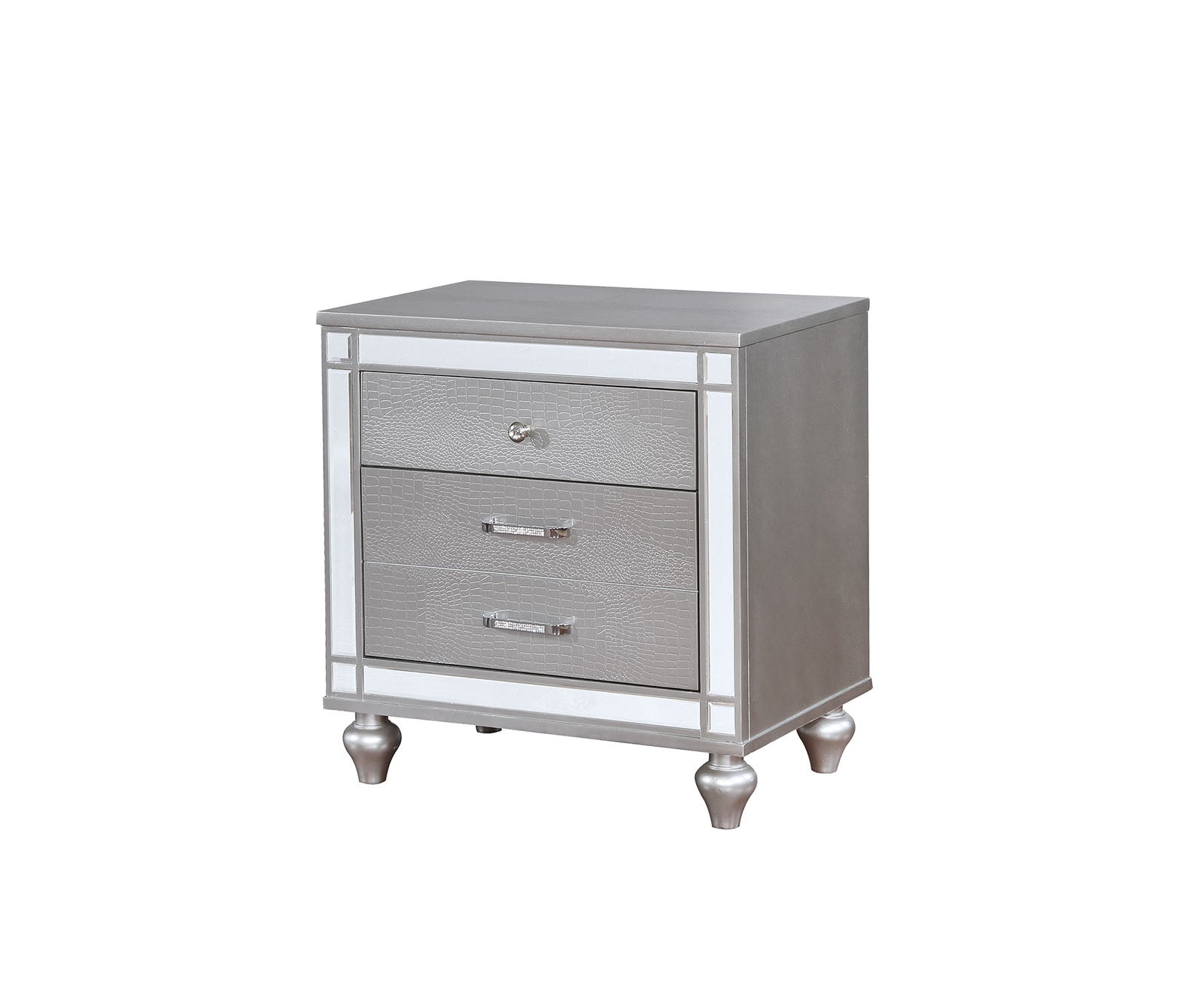 Brachium Silver Night Stand - ATL FURNITURE