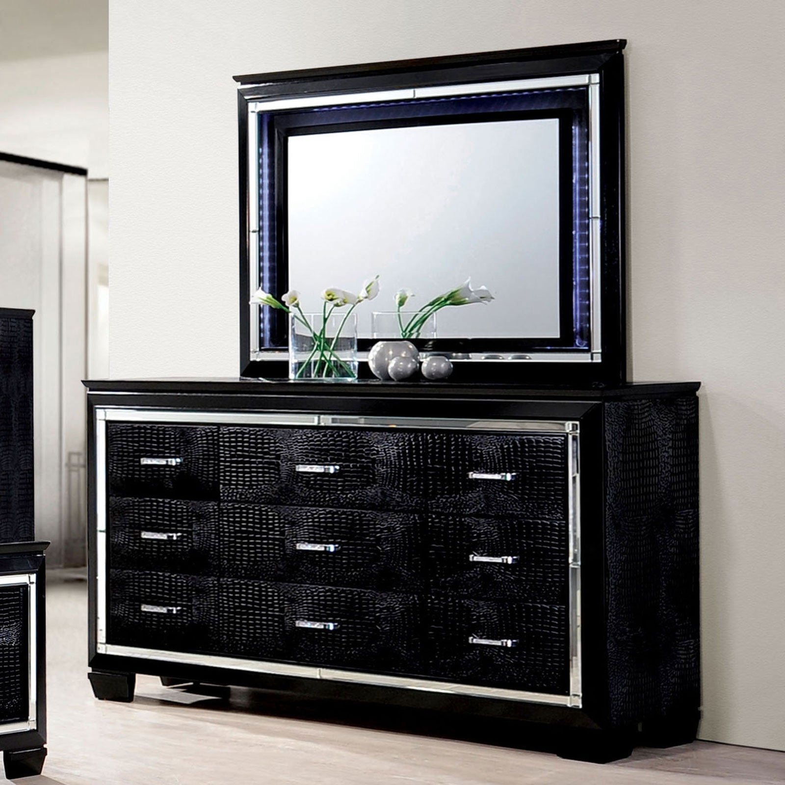 BELLANOVA Black Dresser - ATL FURNITURE