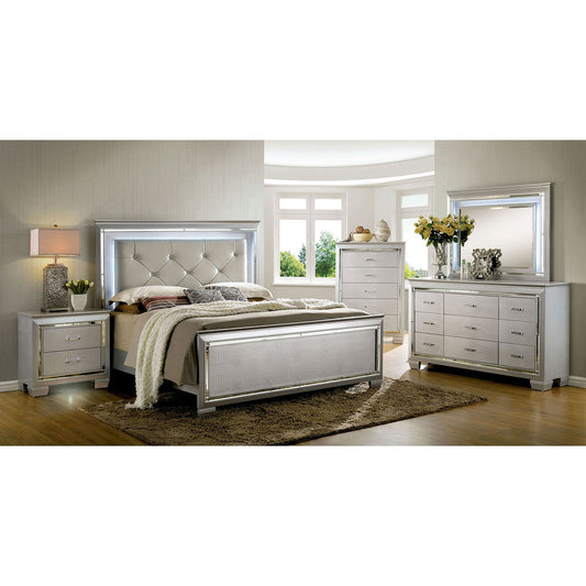 BELLANOVA Silver 4 Pc. Queen Bedroom Set - ATL FURNITURE