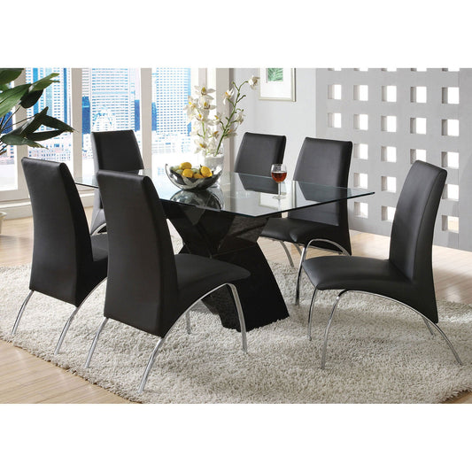 Wailoa Black 7 Pc. Dining Table Set - ATL FURNITURE