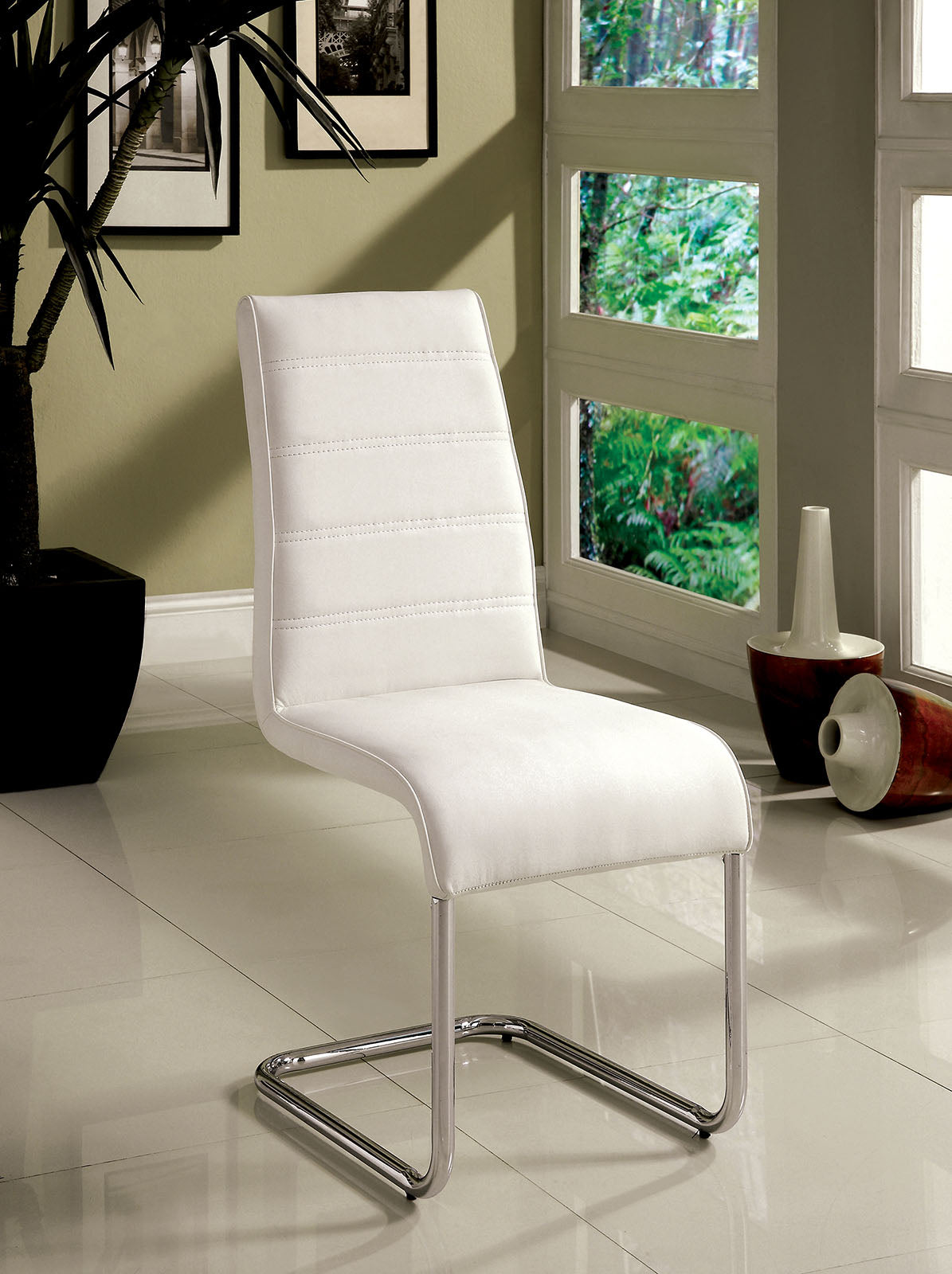 Mauna White Side Chair - ATL FURNITURE