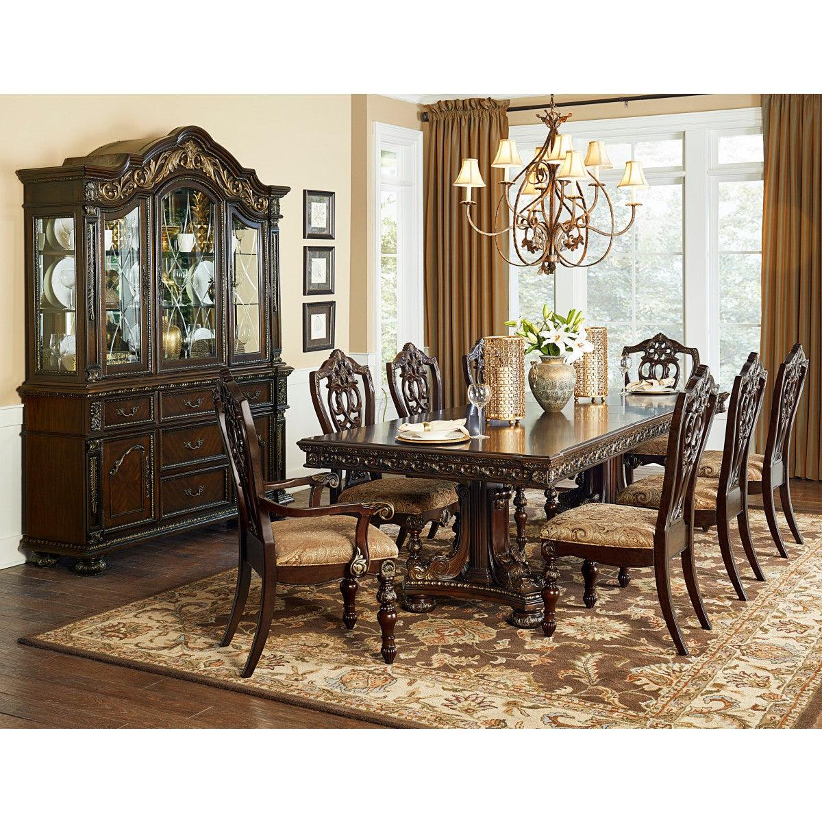 Catalonia China Cabinet In Dark Cherry By Homelegance Furniture - ATL FURNITURE