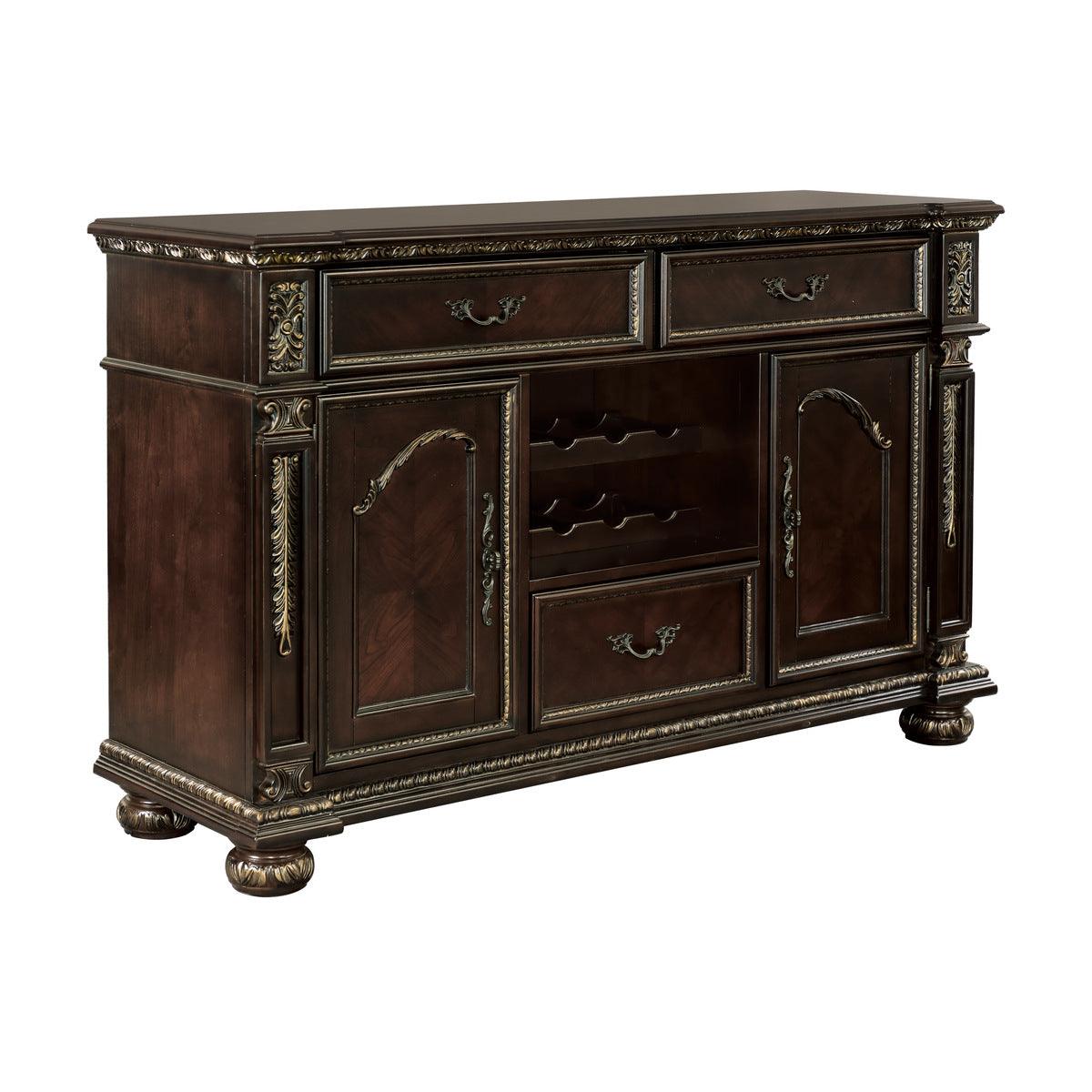 Catalonia Server In Dark Cherry By Homelegance Furniture - ATL FURNITURE