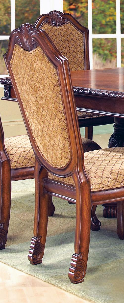 Veronica Cherry Traditional Style Dining Side Chair in Cherry finish Wood - ATL FURNITURE