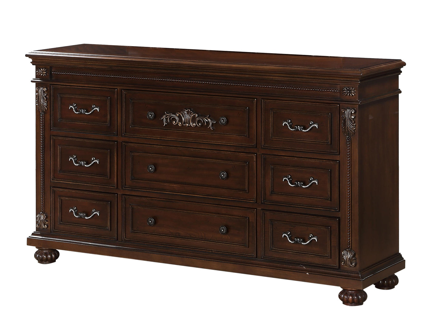 Destiny Traditional Style Dresser in Cherry finish Wood - ATL FURNITURE