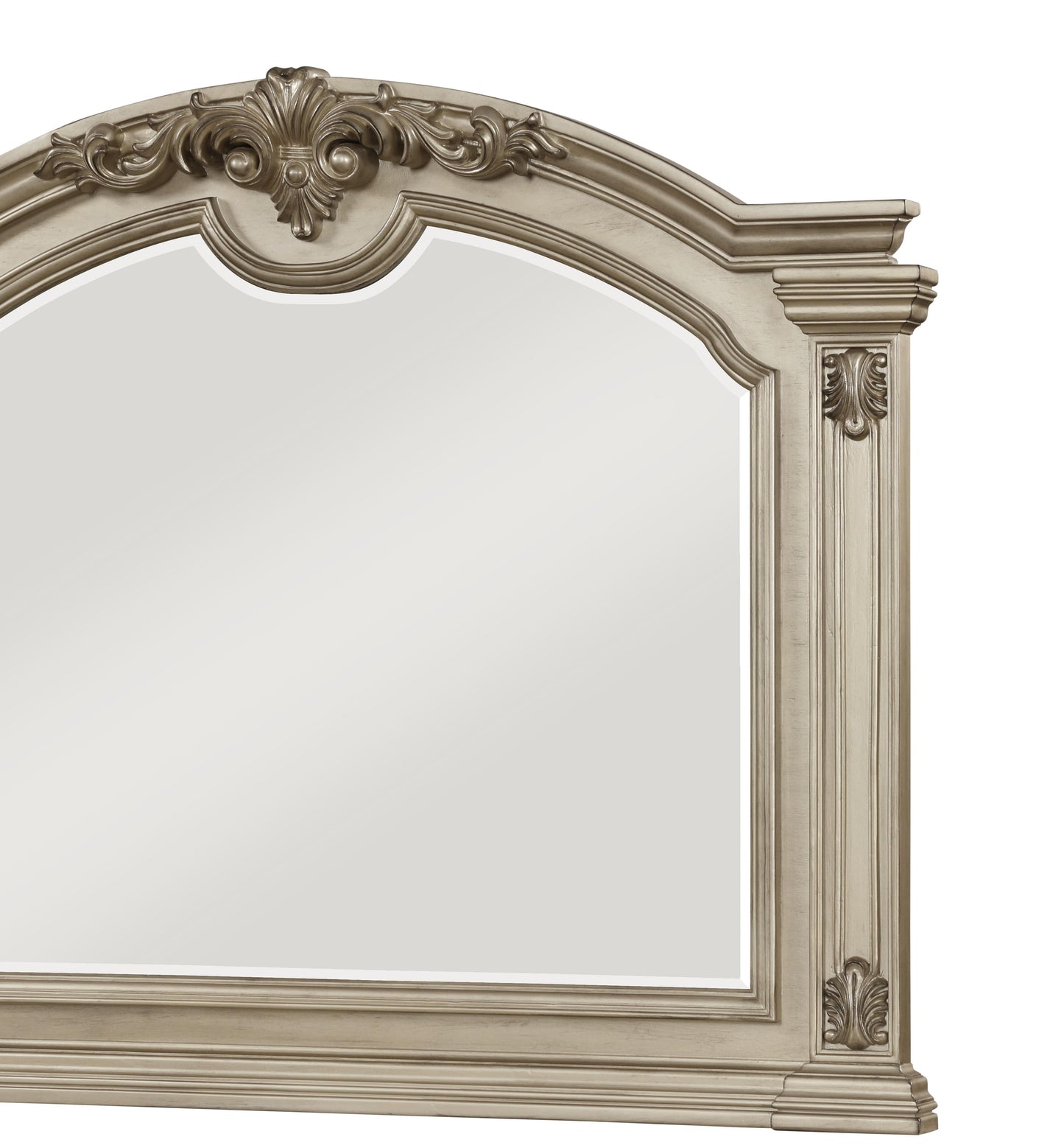 Alicia Transitional Style Mirror in Beige finish Wood - ATL FURNITURE