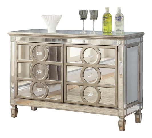 Brooklyn Contemporary Style Dining Server in Silver finish Wood - ATL FURNITURE