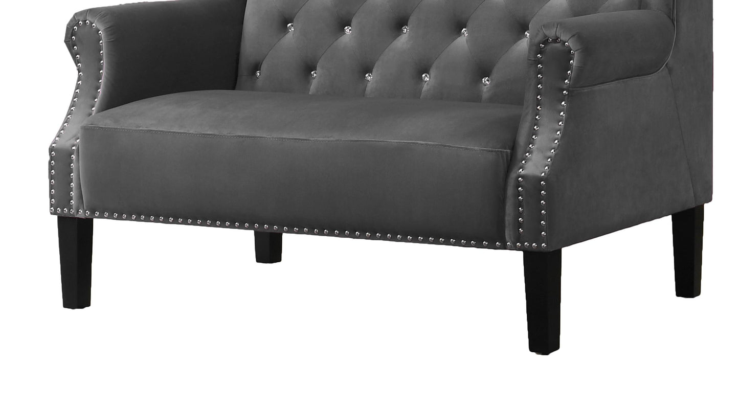 Lexi Transitional Style Silver Accent Chair - ATL FURNITURE