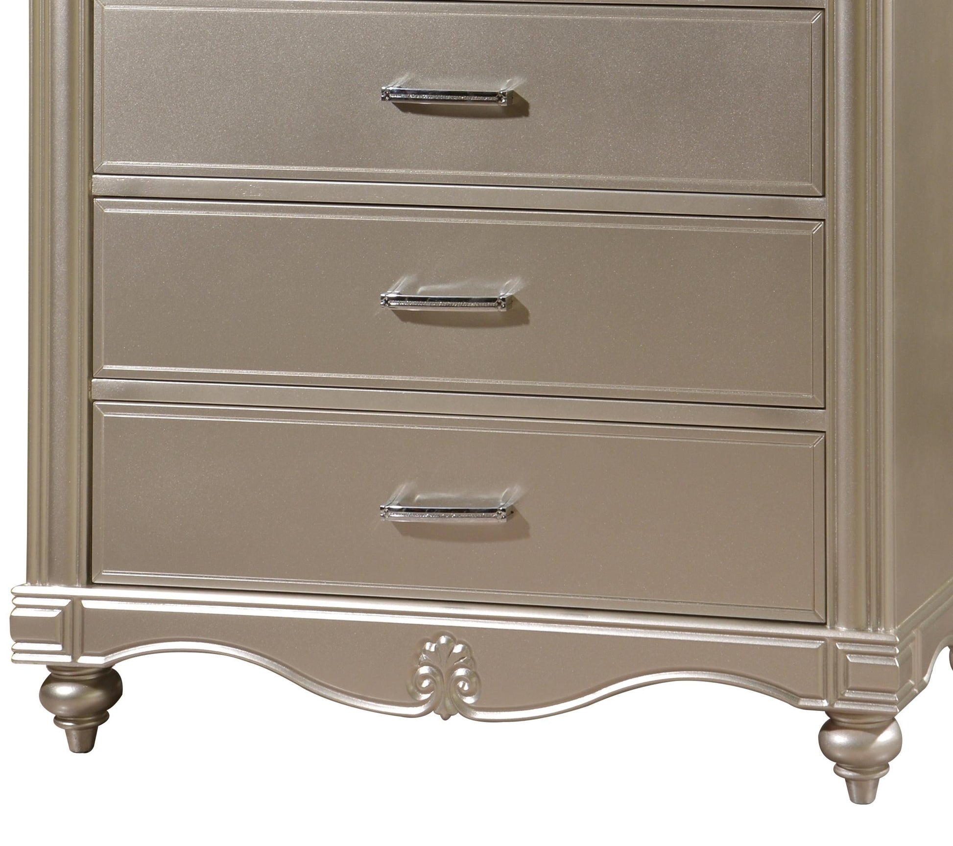 Faisal Transitional Style Chest in Champagne finish Wood - ATL FURNITURE
