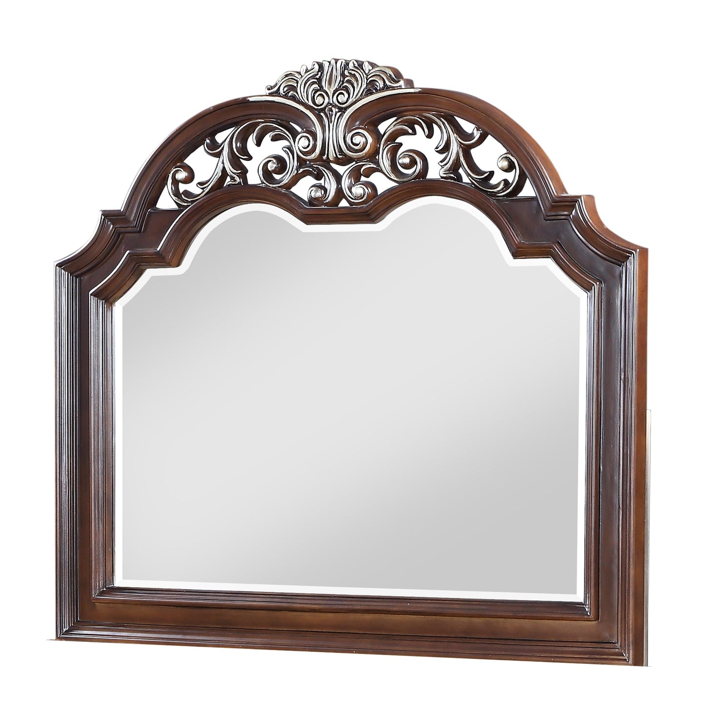 Rosanna Traditional Style Mirror in Cherry finish Wood - ATL FURNITURE