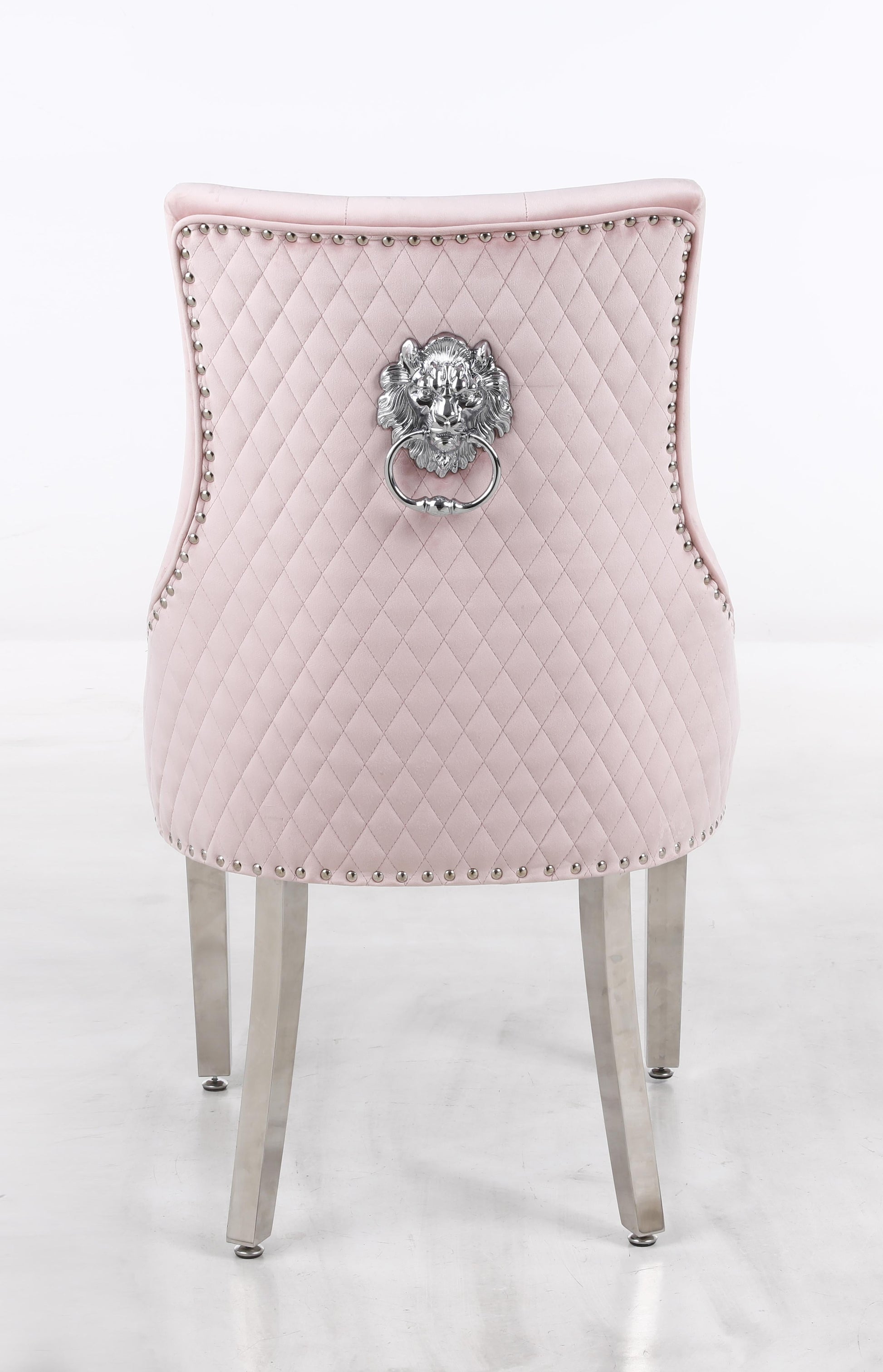 Leo Transitional Style Pink Accent Chair - ATL FURNITURE