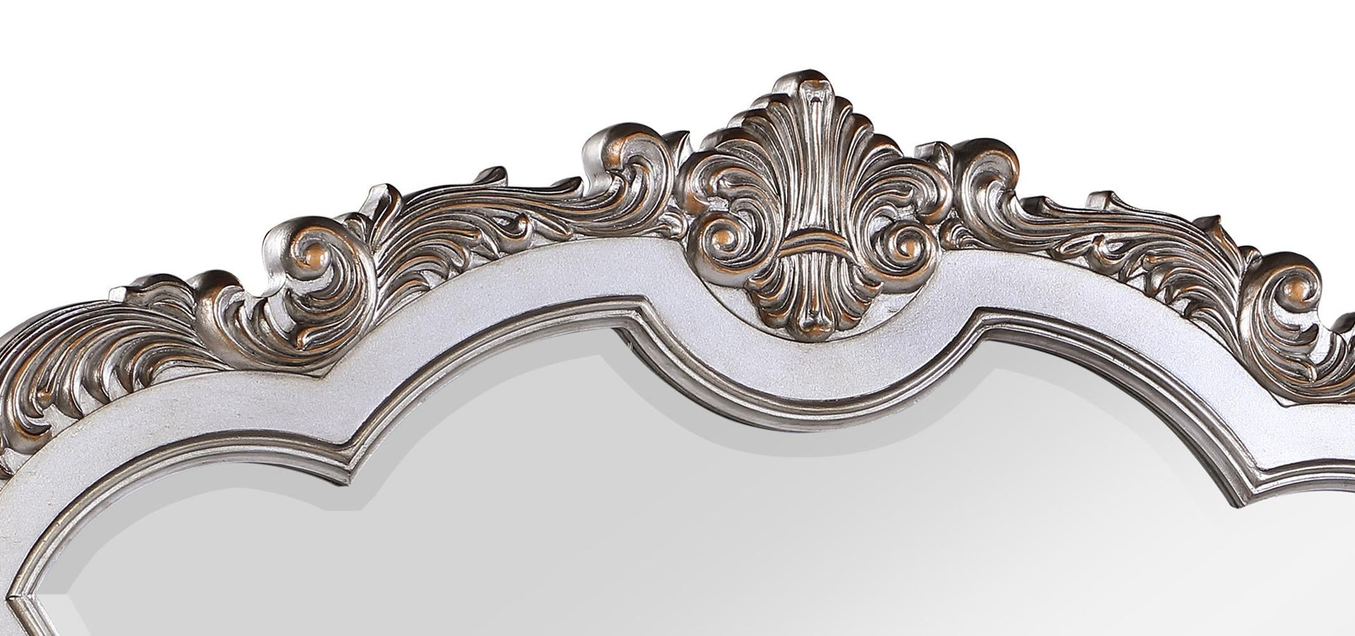 Melrose Transitional Style Mirror in Silver finish Wood - ATL FURNITURE