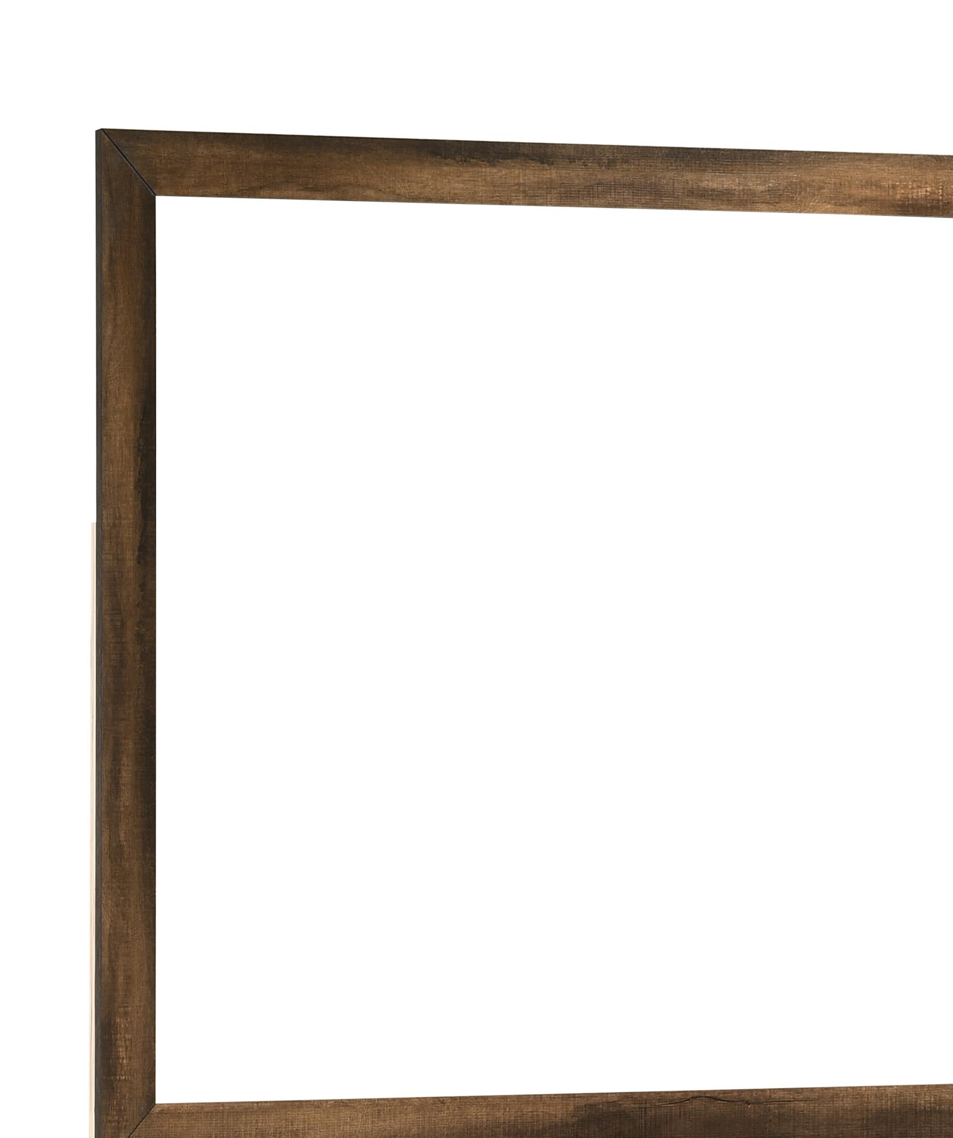 Yasmine Brown Modern Style Mirror in Espresso finish Wood - ATL FURNITURE