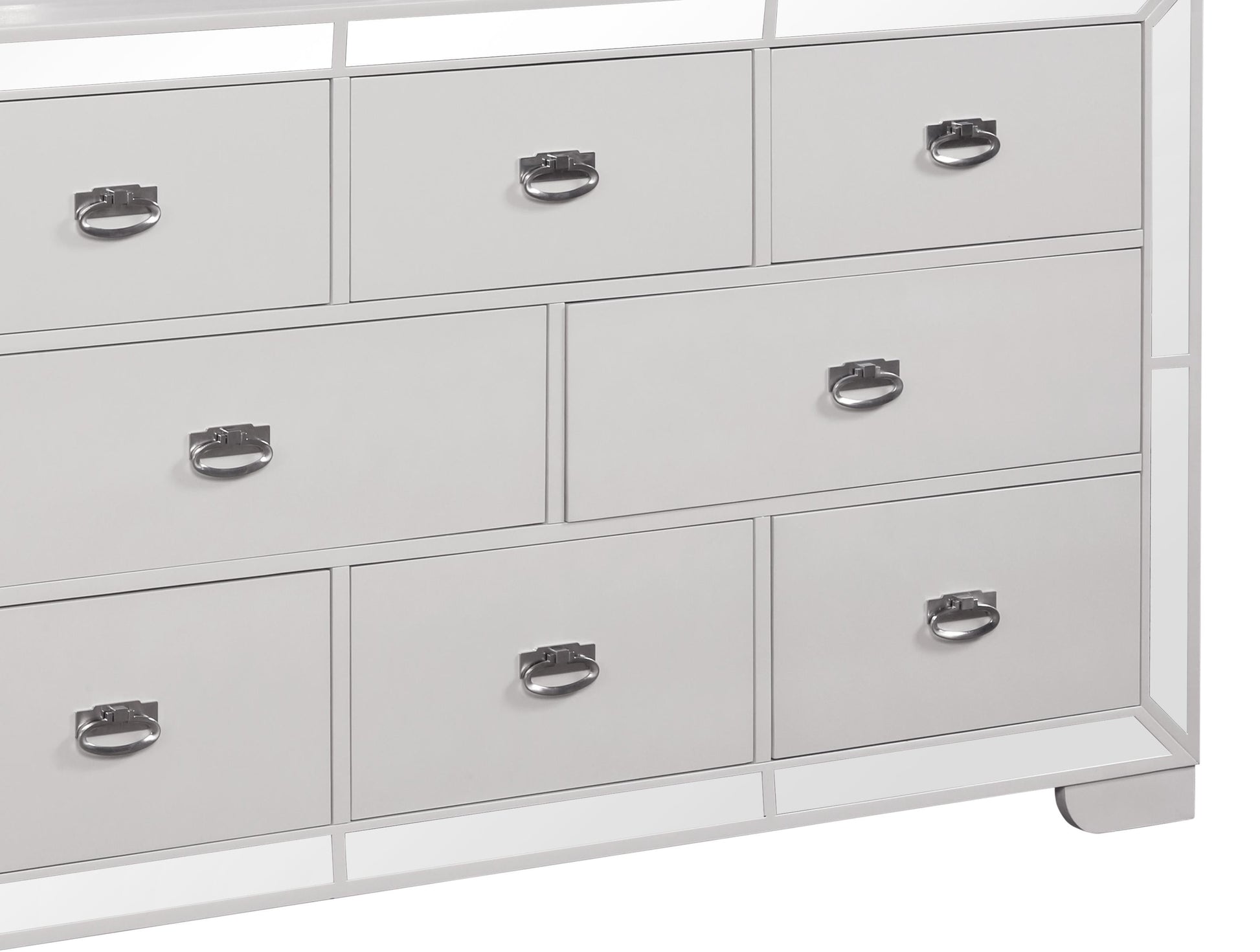 Grand Gloria Contemporary Style Dresser in White finish Wood - ATL FURNITURE