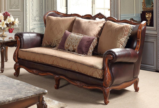 Anne Traditional Style Loveseat in Cherry finish Wood - ATL FURNITURE