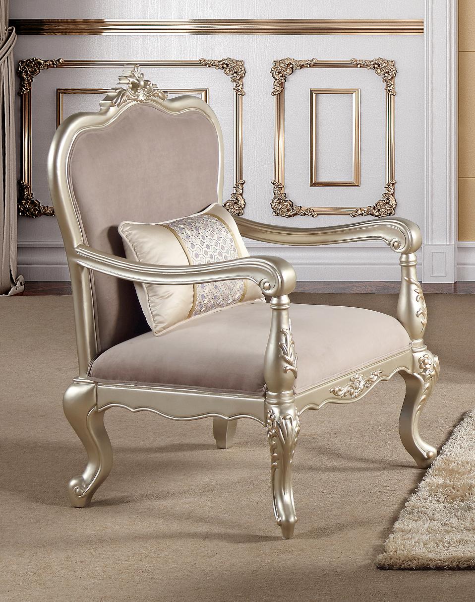 Diana Traditional Style Chair in Champagne finish Wood - ATL FURNITURE