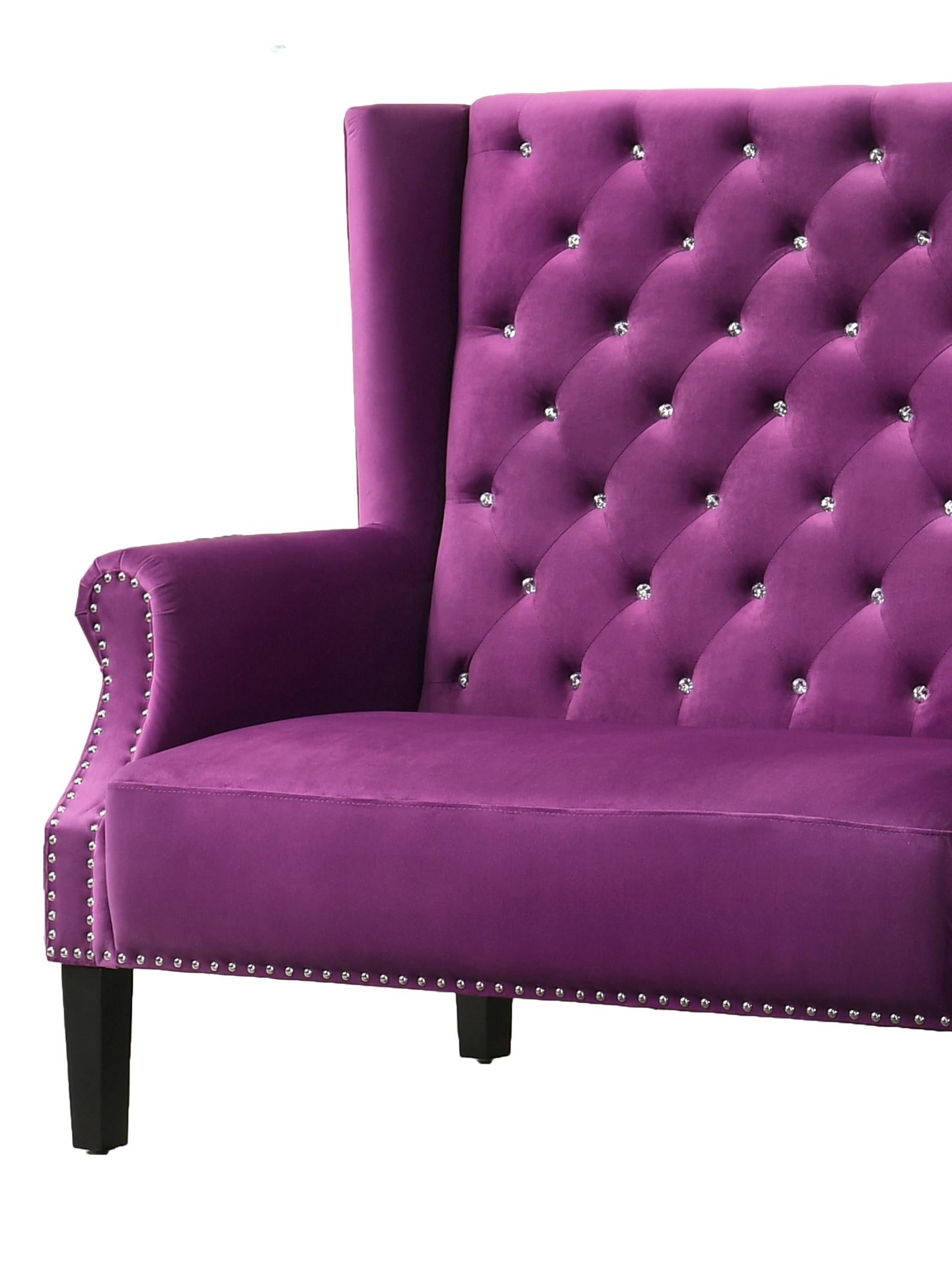 Lexi Transitional Style Purple Accent Chair - ATL FURNITURE