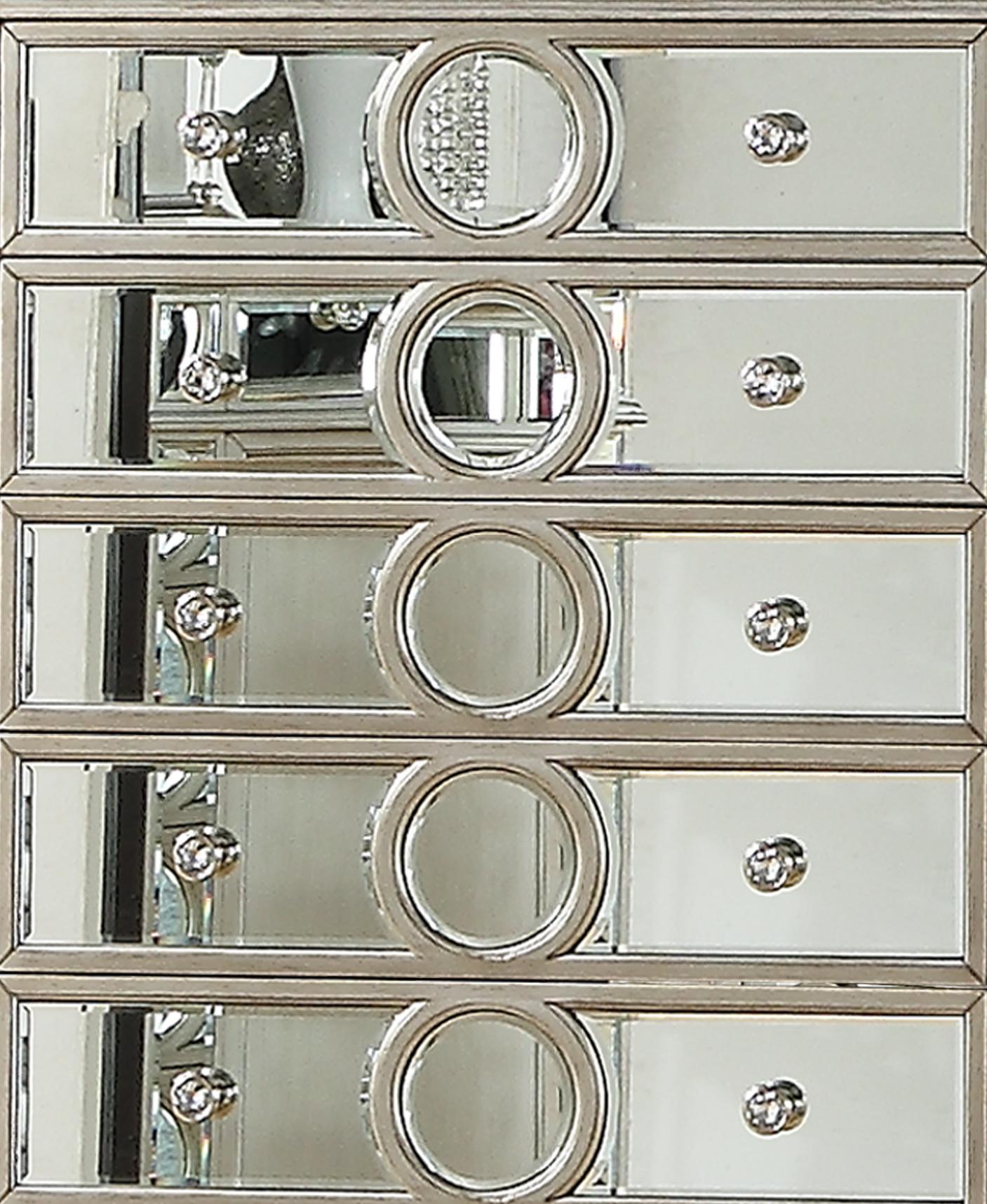 Brooklyn Contemporary Style Chest in Silver finish Wood - ATL FURNITURE