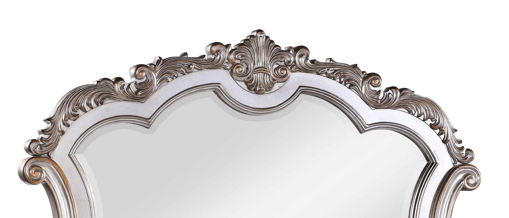 Melrose Transitional Style Mirror in Silver finish Wood - ATL FURNITURE