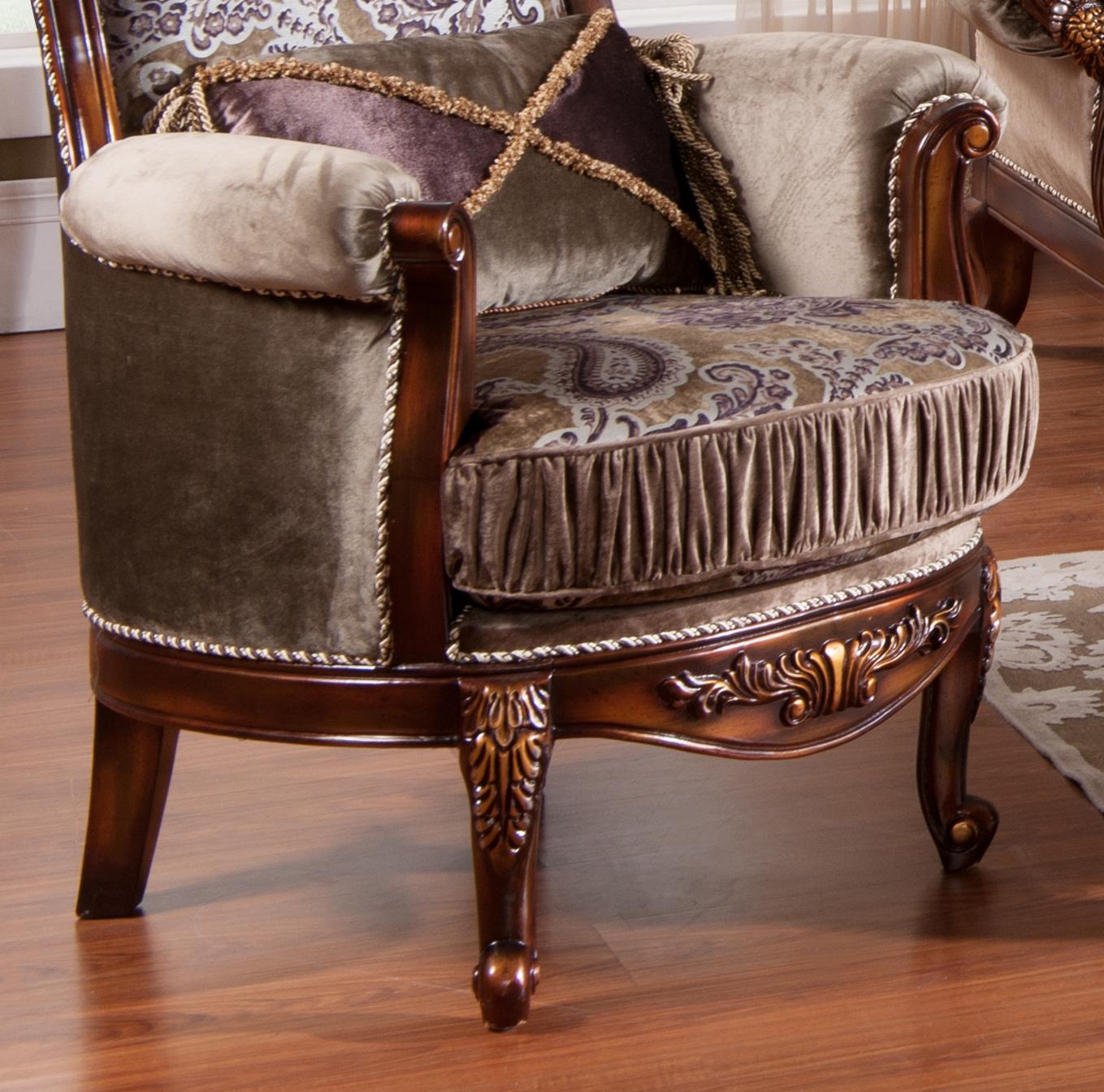 Janet Traditional Style Chair in Cherry finish Wood - ATL FURNITURE