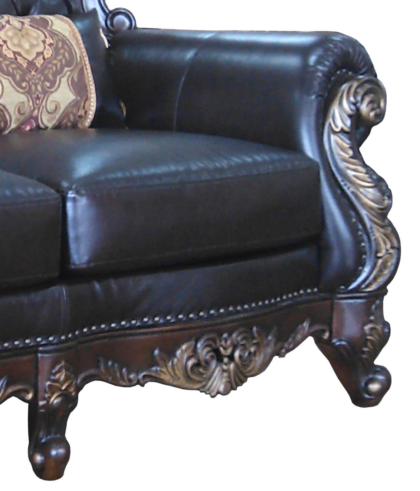 Britney Traditional Style Loveseat in Cherry finish Wood - ATL FURNITURE