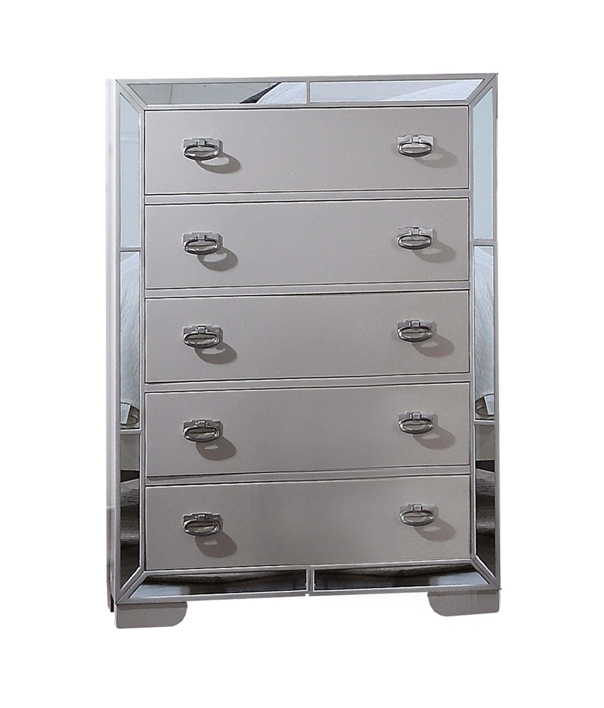Gloria Contemporary Style Chest in White finish Wood - ATL FURNITURE