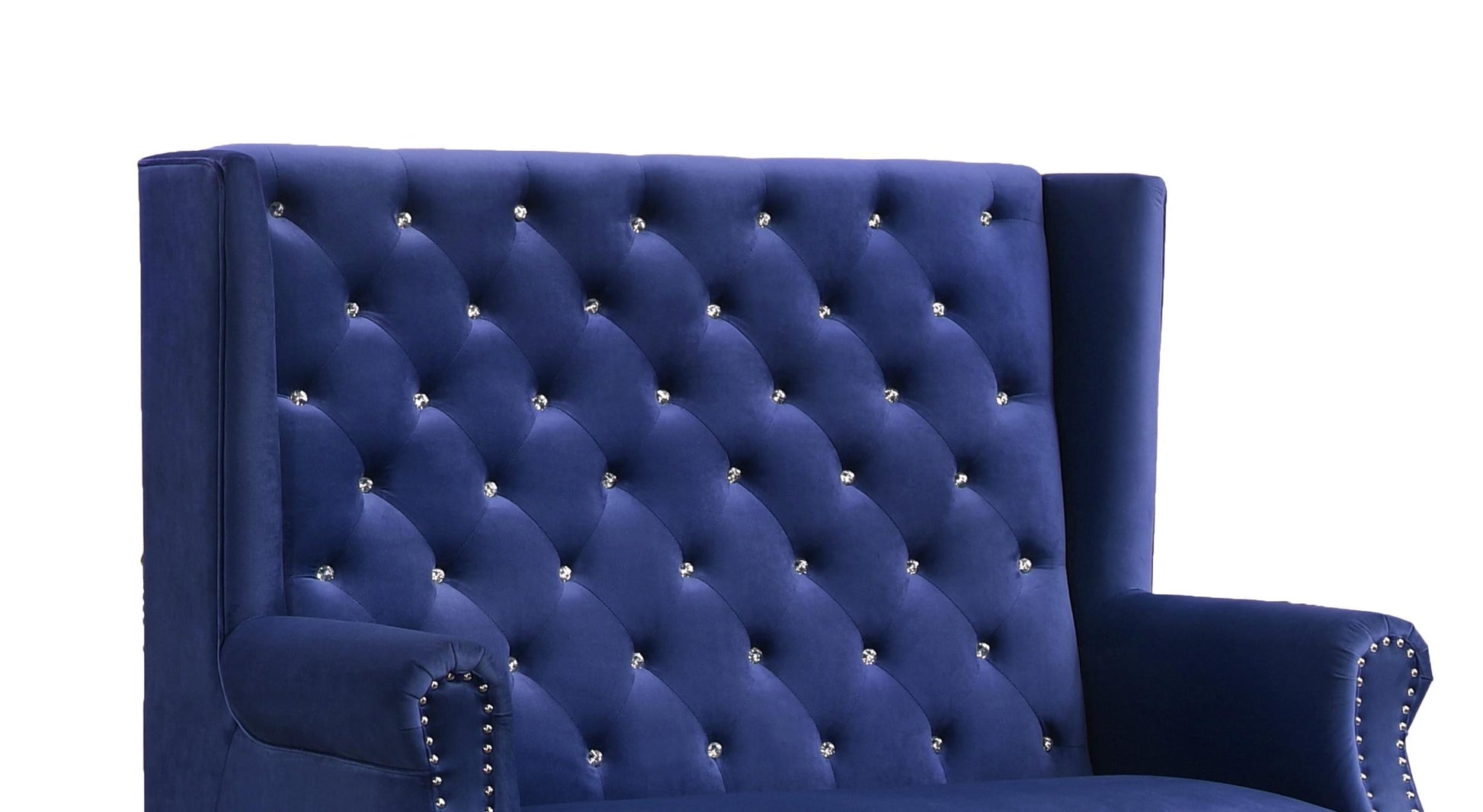 Lexi Transitional Style Blue Accent Chair - ATL FURNITURE