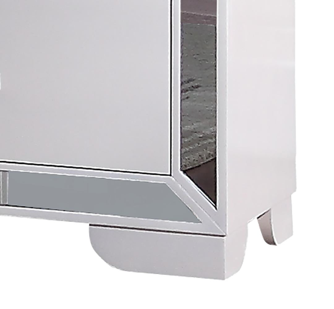 Gloria Contemporary Style Nightstand in White finish Wood - ATL FURNITURE