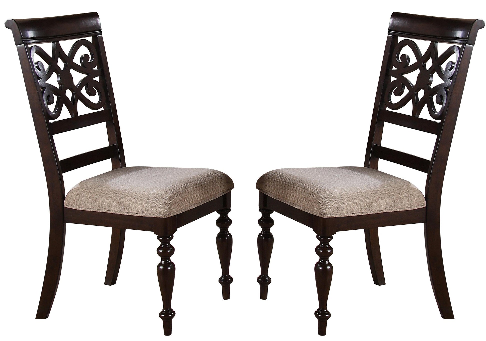 Zora Transitional Style Dining Chair in Cherry finish Wood - ATL FURNITURE