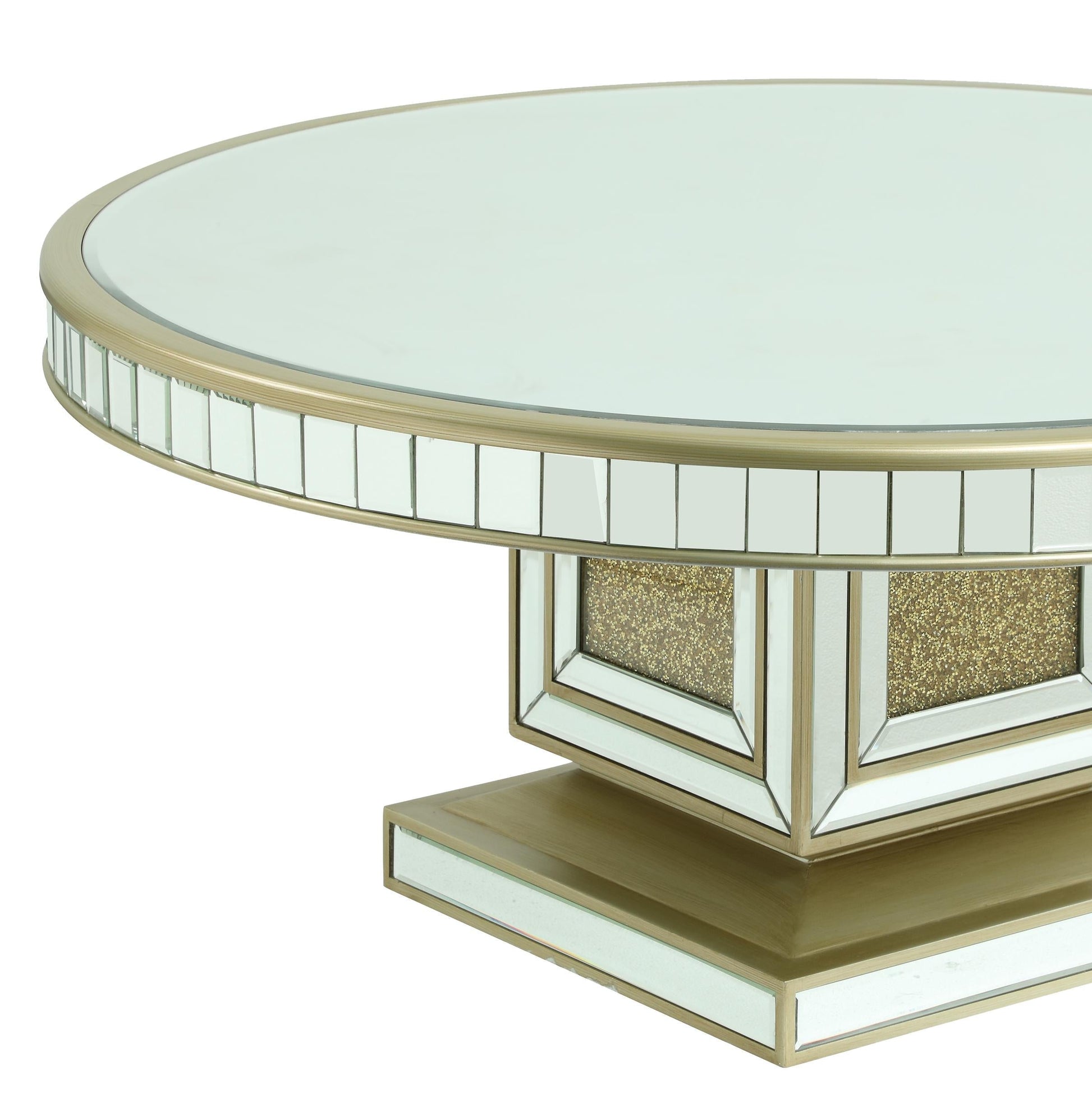 Harlow Modern Style Glass Coffee Table with Gold fiinish - ATL FURNITURE