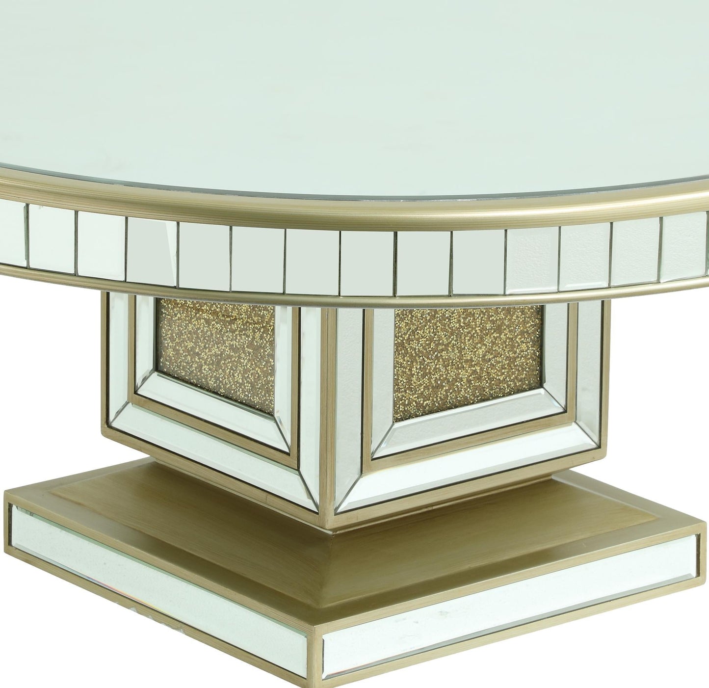 Harlow Modern Style Glass Coffee Table with Gold fiinish - ATL FURNITURE