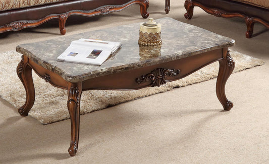 Anne Traditional Style Coffee Table in Cherry finish Wood - ATL FURNITURE