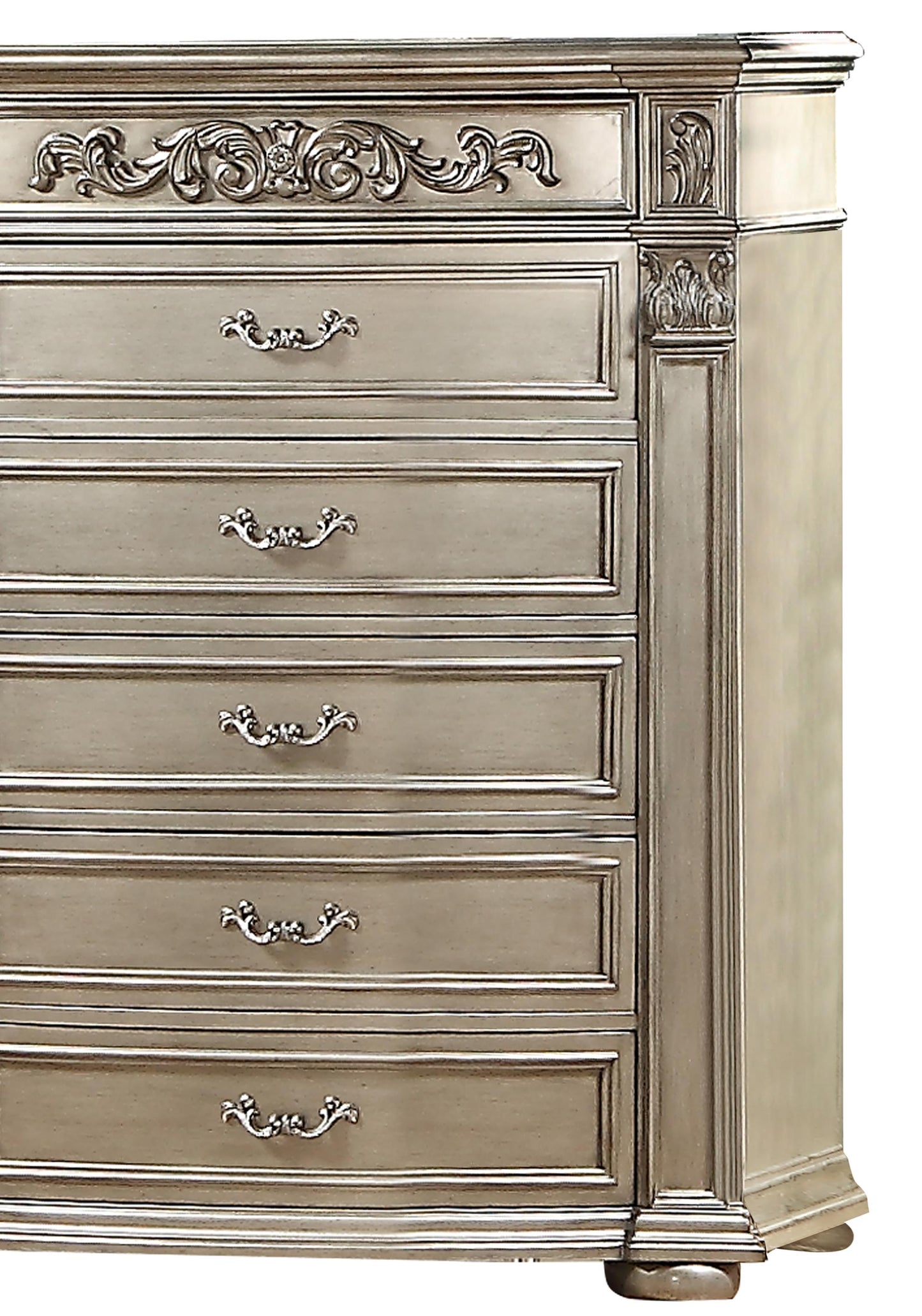 Platinum Traditional Style Chest in Gold finish Wood - ATL FURNITURE