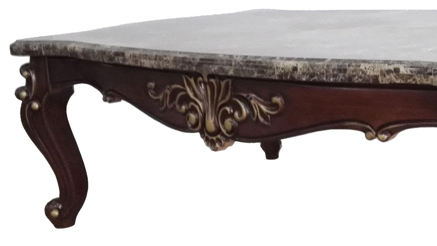 Jade Traditional Style Coffee Table in Cherry finish Wood - ATL FURNITURE