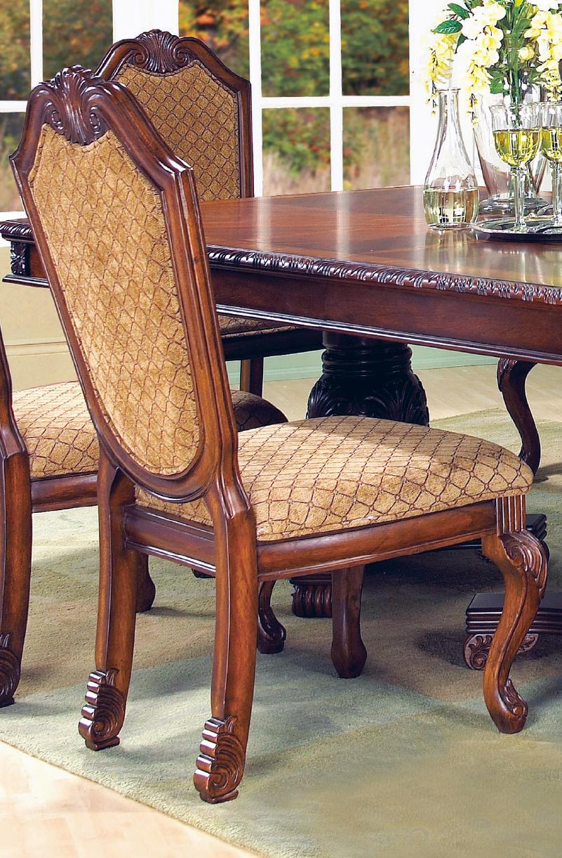 Veronica Cherry Traditional Style Dining Side Chair in Cherry finish Wood - ATL FURNITURE