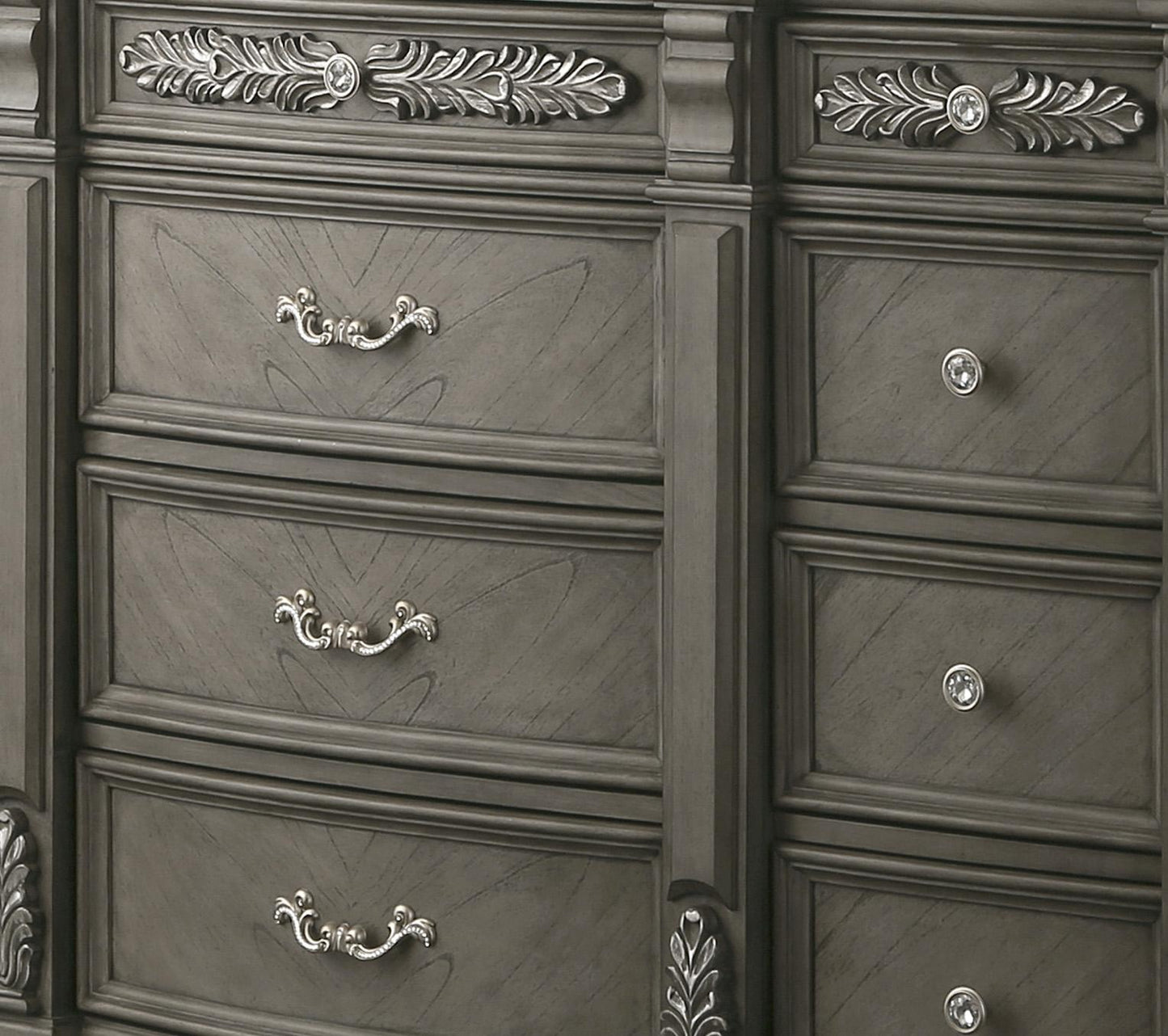 Silvy Transitional Style Dresser in Gray finish Wood - ATL FURNITURE