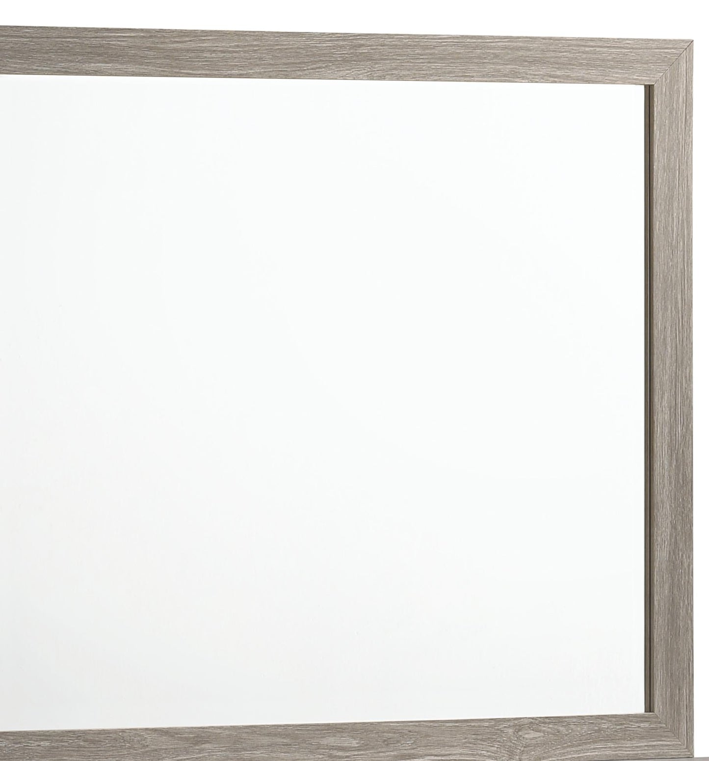 Yasmine White Modern Style Mirror in Gray finish Wood - ATL FURNITURE