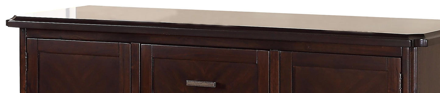 Pam Transitional Style Dining Server in Espresso finish Wood - ATL FURNITURE