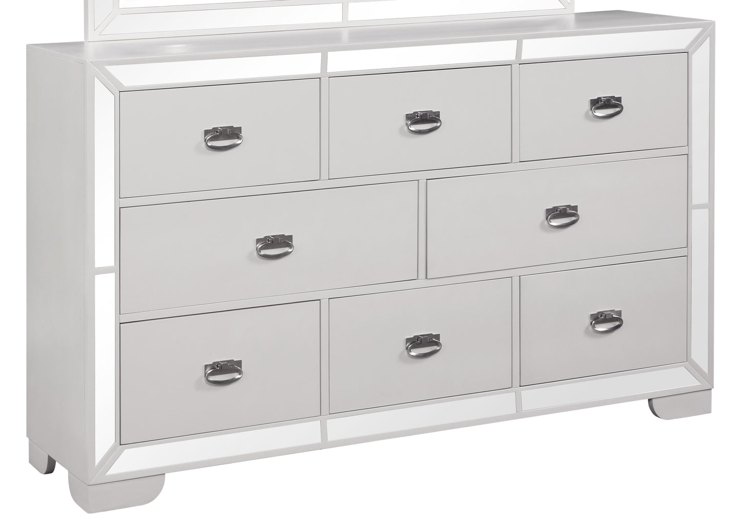 Grand Gloria Contemporary Style Dresser in White finish Wood - ATL FURNITURE