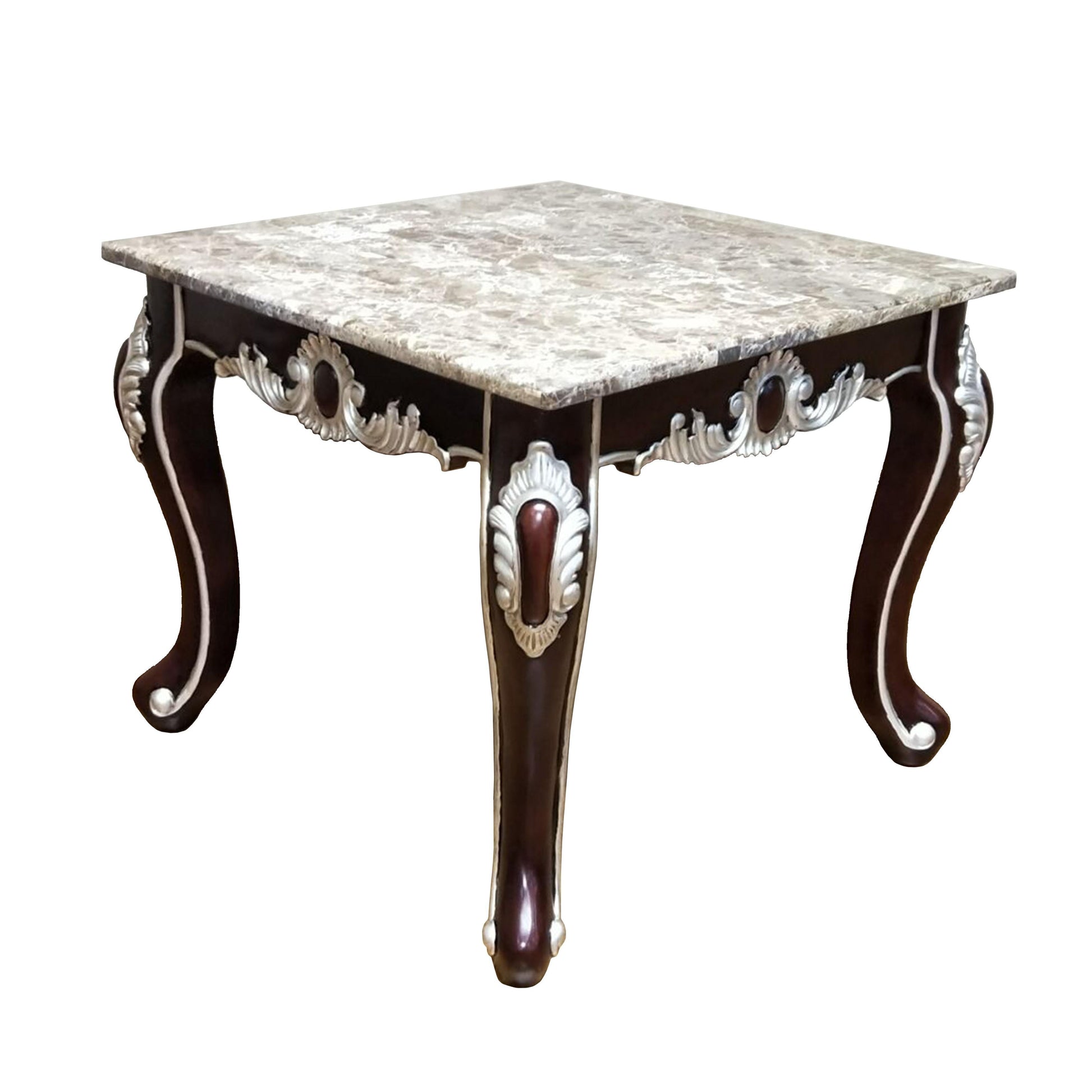 Monica Traditional Style End Table in Cherry finish Wood - ATL FURNITURE