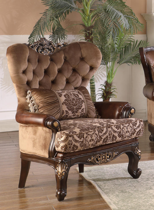 Phoenix Transitional Style Chair in Cherry finish Wood - ATL FURNITURE