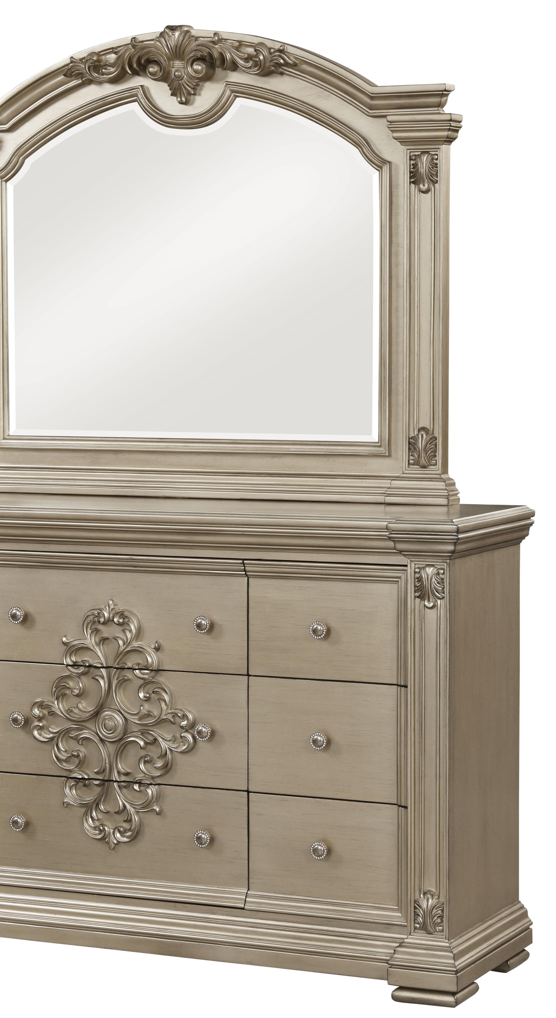 Alicia Transitional Style Dresser in Beige finish Wood - ATL FURNITURE