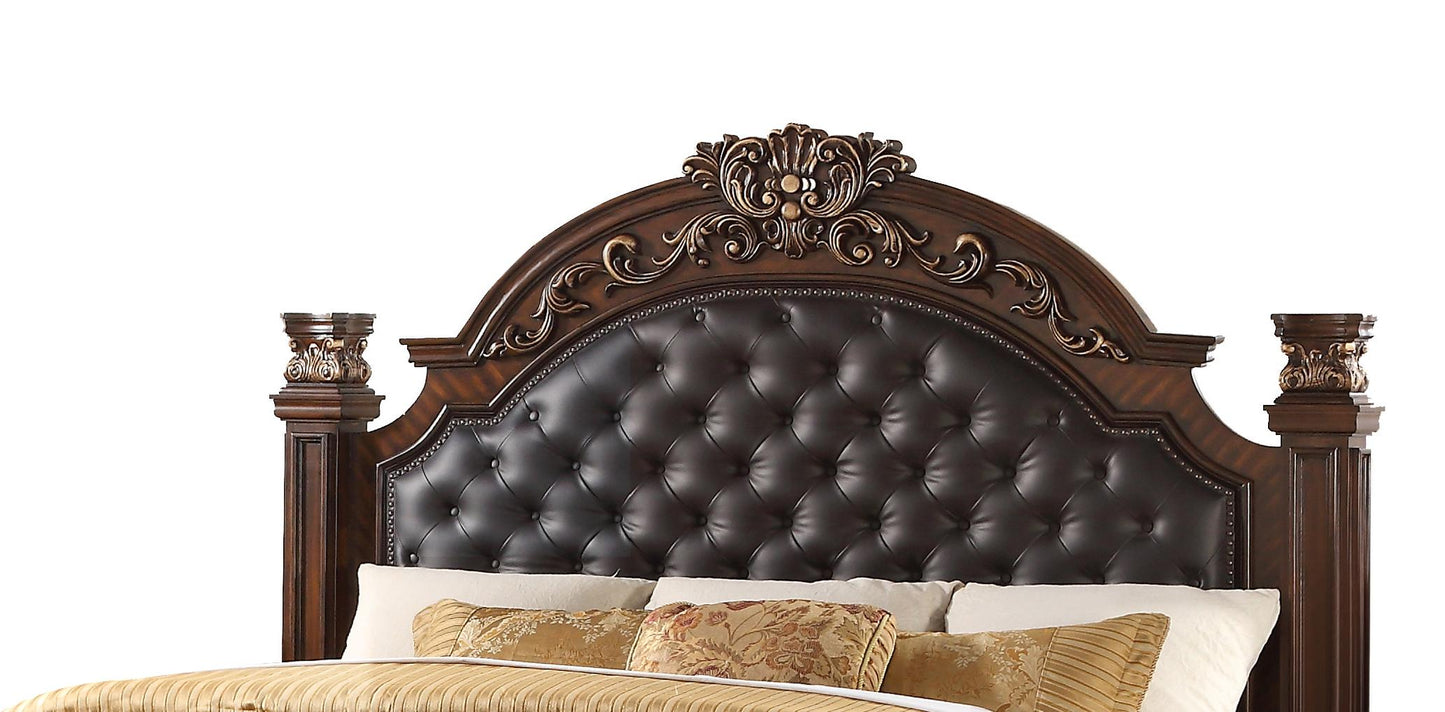 Aspen Traditional Style Queen Bed in Cherry finish Wood - ATL FURNITURE