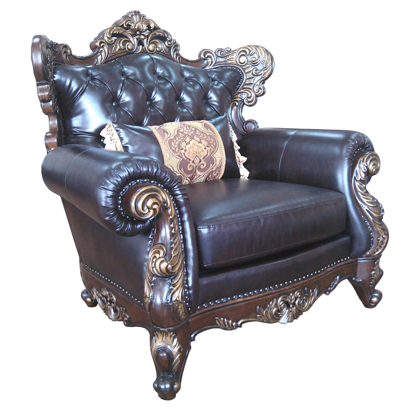 Britney Traditional Style Chair in Cherry finish Wood - ATL FURNITURE