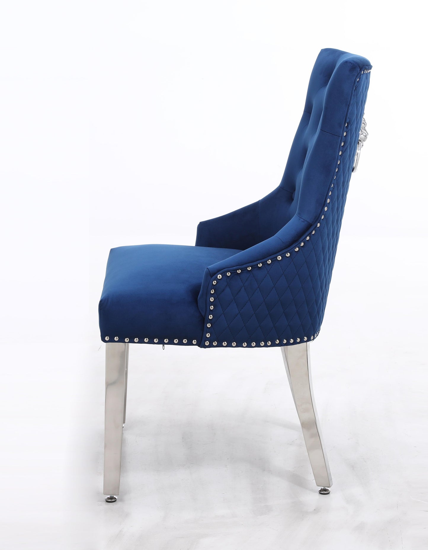 Leo Transitional Style Blue Accent Chair - ATL FURNITURE