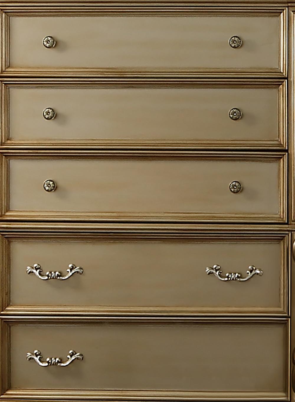 Miranda Transitional Style Chest in Gold finish Wood - ATL FURNITURE