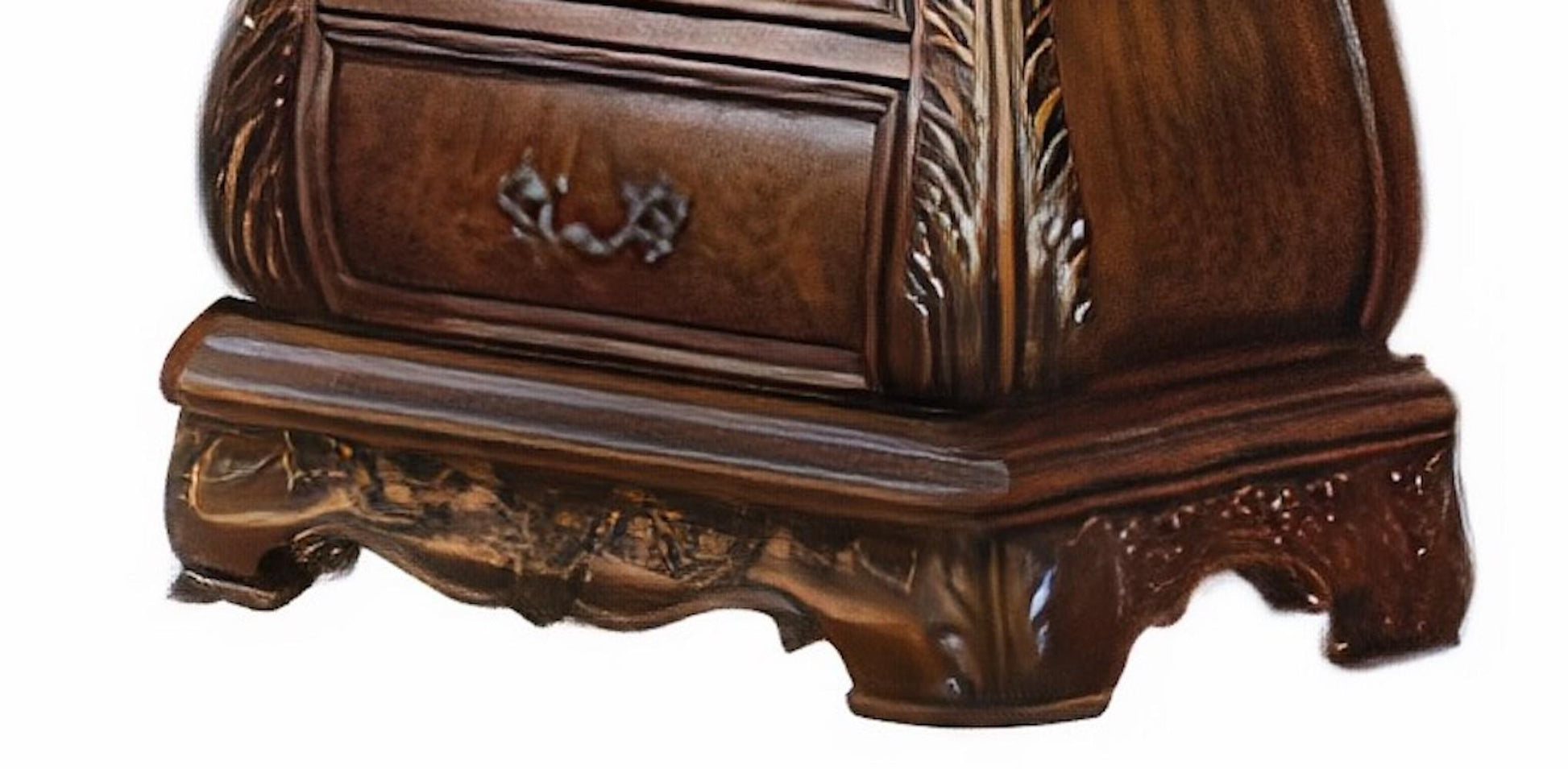 Cleopatra Traditional Style Nightstand in Cherry finish Wood - ATL FURNITURE