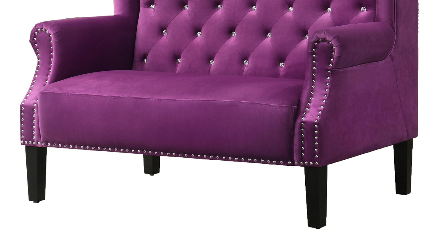 Lexi Transitional Style Purple Accent Chair - ATL FURNITURE